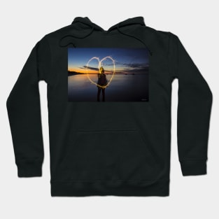 Light painting at McCrae Beach, Mornington Peninsula, Victoria, Australia Hoodie